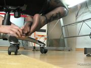 TheNylonLegFetish - Tickling secretary from behind!