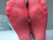 Princess Ashley - Red Stockings Foot Worship