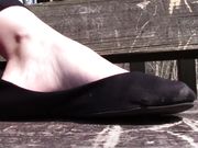 Upcycle - Natalie's black flats from high school review
