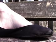 Upcycle - Natalie's black flats from high school review