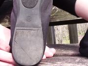 Upcycle - Natalie's black flats from high school review