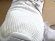 Her sexy sweaty Nike Roshe shoeplay