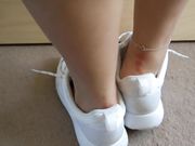 Her sexy sweaty Nike Roshe shoeplay