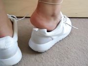 Her sexy sweaty Nike Roshe shoeplay