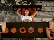 Russian Fetish - Leya goes crazy - Tickle hell in stocks and all toes tied