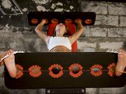 Russian Fetish - Leya goes crazy - Tickle hell in stocks and all toes tied