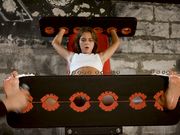 Russian Fetish - Leya goes crazy - Tickle hell in stocks and all toes tied