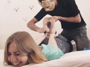 Russian Fetish � Dunya. Tickled cutie. Hogtickling