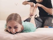 Russian Fetish � Dunya. Tickled cutie. Hogtickling