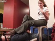 Goddess Lucky Star-sweaty nylon feet