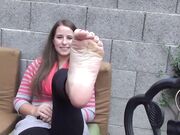 amateur brunette feet interview soles toes socks