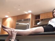 pantyhose feetlicking in the kitchen