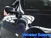 Feet Out of Car Window