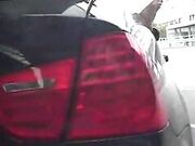 Feet Out of Car Window