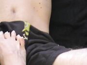 Abigail footjob with french nails