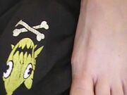 Abigail footjob with french nails