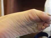 Sexy soft asian feet of brunette woman feet joi pov