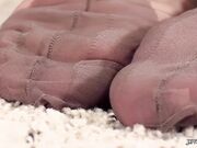 sheer nylons foot show