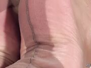 sheer nylons foot show