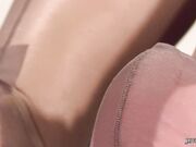 sheer nylons foot show