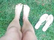 Feet on the grass