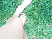 Feet on the grass