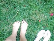 Feet on the grass