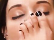 Black toenails worship 1