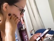 Black toenails worship 2