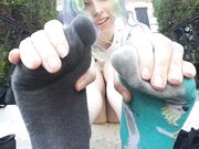 Neighbor Is Watching Me Show Off Me Stinky Sweaty Soles