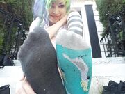 Neighbor Is Watching Me Show Off Me Stinky Sweaty Soles