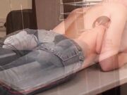 Mix clip of Amber babe feet soles pantyhose tease joi