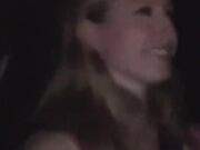 girl with size 8 feet driving high speed