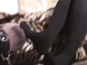 Goddess Gloria-very sweaty nylon feet