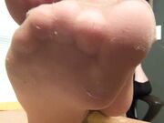 Woman's Smelly Pantyhose Feet