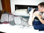 Excited by her Big Bare Feet in his Face