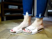 Czech Soles - Cork Slippers And Bare Feet Posing (POV, Foot Worship POV, Soles Teasing) 