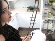 Czech Soles - Dominant Gothic Girl Bullying Her Neighbour (Footdom, Femdom, Foot Worship, Gothic Feet, Czech Feet) 