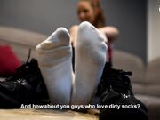 Czech Soles - Eliška Showing Her Sweaty Sneakers, Socks And Feet, POV (BIG Feet, Foot Tease, Smelly Feet, Socks) 