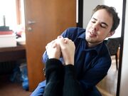 Czech Soles - Employee With Sexy Feet Being Inspected (Employee Feet, Workplace Foot Worship, Office Feet, Soles) 