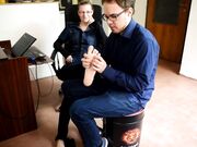 Czech Soles - Employee With Sexy Feet Being Inspected (Employee Feet, Workplace Foot Worship, Office Feet, Soles) 