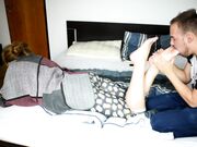 Czech Soles - Excited By Her Big Bare Feet In His Face (Pushed Foot Worship, Foot Massage, BIG Feet, Young Soles) 