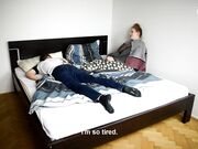 Czech Soles - Excited By Her Big Bare Feet In His Face (Pushed Foot Worship, Foot Massage, BIG Feet, Young Soles) 