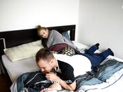 Czech Soles - Excited By Her Big Bare Feet In His Face (Pushed Foot Worship, Foot Massage, BIG Feet, Young Soles) 