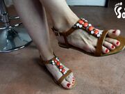 Czech Soles - Food Crushing With Her Sexy Long Toes (POV Foot Worship, Bare Feet, Long Toes, Czech Feet, Soles) 