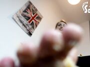 Czech Soles - Food Crushing With Her Sexy Long Toes (POV Foot Worship, Bare Feet, Long Toes, Czech Feet, Soles) 