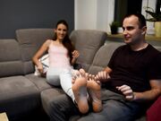 Czech Soles - Foot Goddess Eliška And Her New Flatmate (Foot Worship, Caught At Feet, Big Feet, Perfect Soles) 