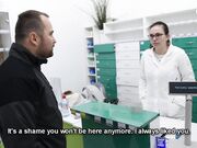 Czech Soles - Foot Lover Worships Big Bare Feet Of One Cute Pharmacist (Foot Worship, Big Feet, Czech Soles, Toes) 