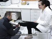 Czech Soles - Foot Lover Worships Big Bare Feet Of One Cute Pharmacist (Foot Worship, Big Feet, Czech Soles, Toes) 