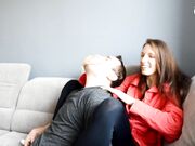 Czech Soles - Foot Smother And HOM Submission By Eliška (Foot Fetish, Big Feet, Foot Worship, Mixed Wrestling) 